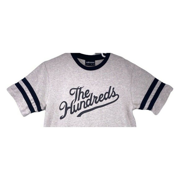 The Hundreds Mens Shirt Size Large Grey Short Sleeve Football Jersey 80 - Picture 4 of 7